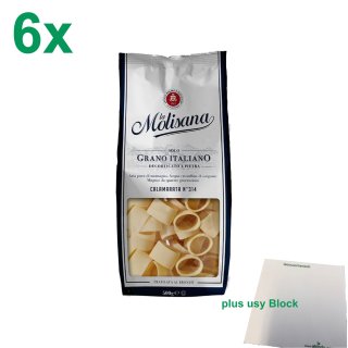 La Molisana Nudeln "Calamarata 314" Gastropack (6x500g Packung) + usy Block