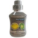 SodaStream Sirup Zitrone Limette ohne Zucker 6er Pack (6x500ml Flasche) + usy Block