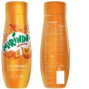 SodaStream Mirinda Orange Getränke-Sirup 4er Pack (4x0,44l Flasche) + usy Block