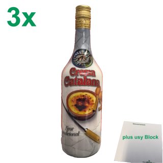 Antonio Nadal Licor de Crema Catalana 16% 3er Pack (3x1l Flasche) + usy Block