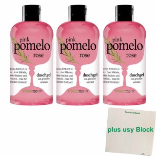 treaclemoon pink pomelo rose Duschgel 3er Pack (3x375ml Flasche) + usy Block