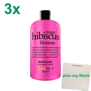 treaclemoon magic hibiscus blossom Duschcreme 3er Pack (3x500ml Flasche) + usy Block