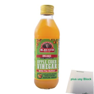 Manuel Busto Organischer Apfel Cider Essig (500ml Flasche) + usy Block