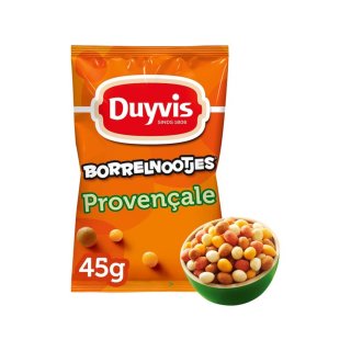 Duyvis Borrel Nootjes Provencale (20x45g Erdnüsse in Provence-Kräuter-Hülle)