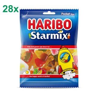 Haribo Starmix Sachet 28 x 75g Packung (Mix aus Haribo-Fruchtgummi)