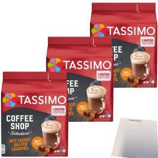 TASSIMO Hot Choco Salted Caramel Coffee Shop Selections Officepack (3x8 Portionen) + usy Block