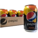 Pepsi Mango zero sugar 2er Pack (48x0,33l Dosen) UA + usy Block