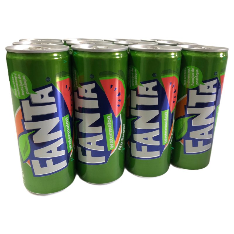 Fanta Watermelon no sugar XXL Paket (48x0,25l Dose) + usy Block