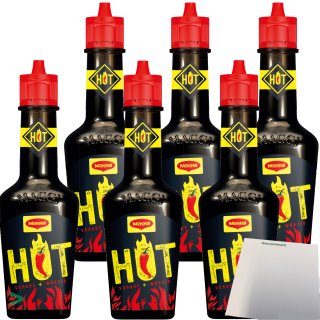 Maggi WÜRZE HOT scharf würzig ideal zu Wraps Chili Frikadellen 6er Pack (6x100ml) usy Block