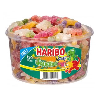 Haribo Sauerier 150 Stck. (1,35kg Runddose)