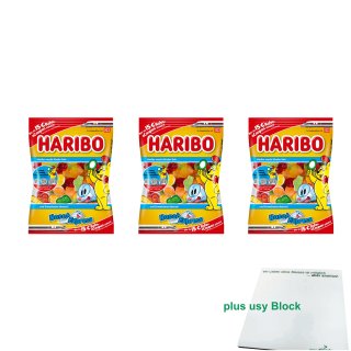 Haribo Nasch Express 3er Pack (3x175g Beutel) + usy Block