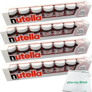 nutella Hello World 7 Tagesportionen 4er Pack (4x210g Packung) + usy Block