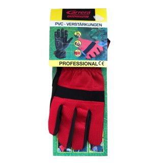 Carrera Greenmaster Gartenhandschuhe Professional mit PVC Rot Größe L (1 Paar)