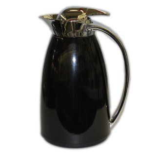 Isolierkanne in verschied. Farben (Schwarz) zum Warm- oder Kalthalten für ca. 1l Füllmenge (1 Stk.)