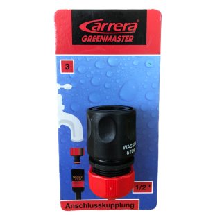 Carrera Greenmaster Anschlusskupplung mit Wasserstopp in schwarz (Nr.3)