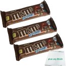 M&Ms Proteinriegel Schokolade (3x51g Riegel) + usy Block