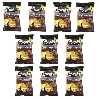 Brets Chips Confit d`oignons au Vinaigre balsamique (10x125g Chips mit dem Geschmack von Zwiebelconfit und Balsamico)