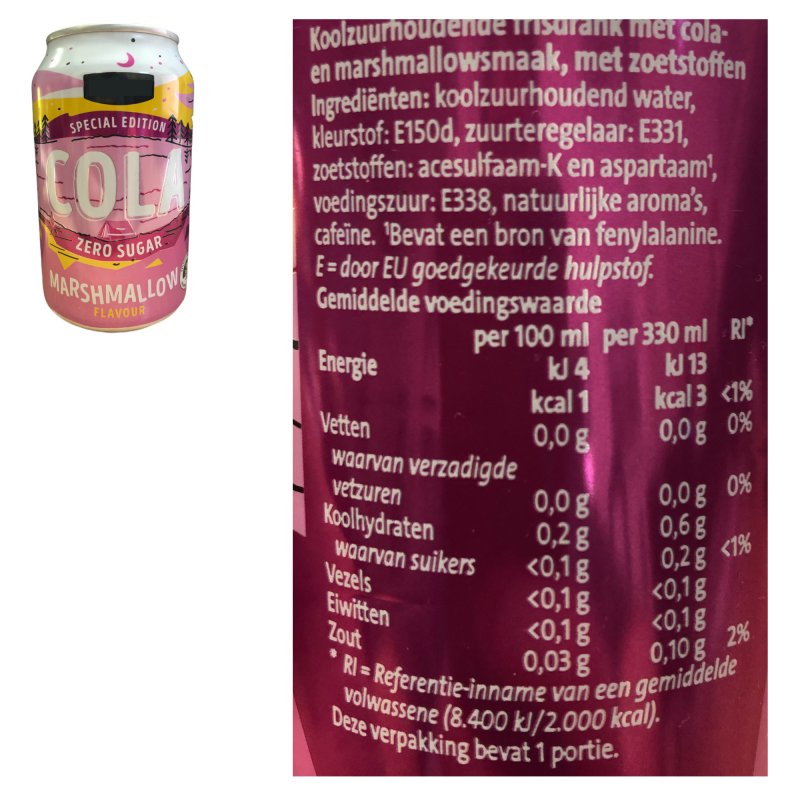 Jumbo Cola Marshmallow Flavour zero sugar Special Edition (0,33l Dose