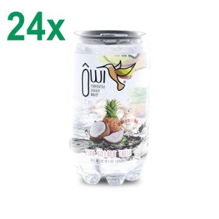 Owi Drink aromatisiertes Wasser mit Kohlensäure Aroma: Pinacolada (24x0,355l Dosen)