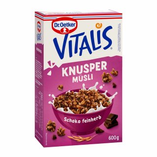 Dr. Oetker Vitalis Knuspermüsli Schoko feinherb (600g Packung)