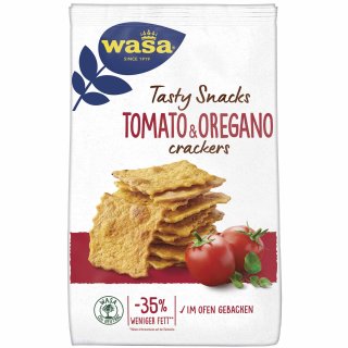 Wasa Knäckebrot Delicate Cracker Tomate und Oregano (160g Beutel)
