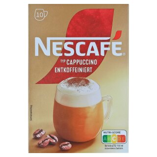 Nescafé Typ Cappuccino entkoffeiniert (10x12,5g Packung)