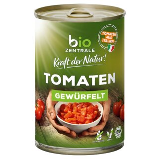 biozentrale Tomaten Gewürfelt (400g Dose)