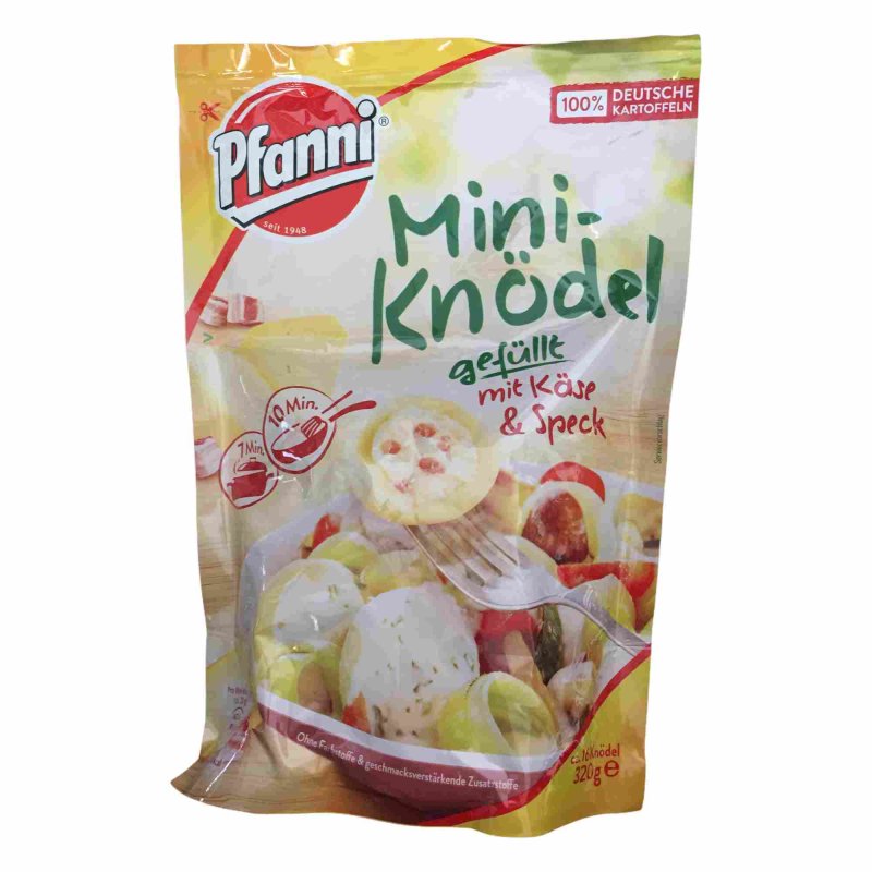 Pfanni MiniKnödel gefüllt mit Käse und Speck (320 g Packung)