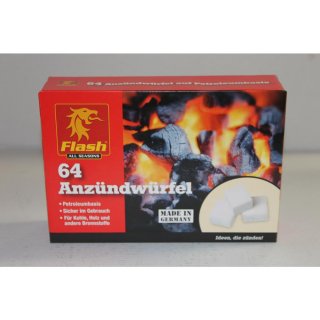 Flash Anzündwürfel auf Petroleumbasis (64 Stck Packung)