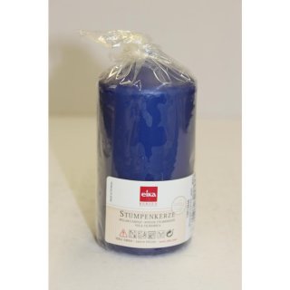 Eika-Stumpenkerze 60 x 110 mm in Folie Azurblau (1 Stück)