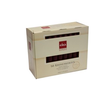 Eika Tafelkerzen bordeaux, 25cm (50Stk.)