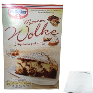 Dr. Oetker Marmor-Wolke Backmischung (455g Packung) + usy Block