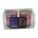Duni Teelichtglas Weihnachten  Viola, 70 x 60 mm (2...