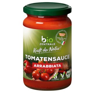 biozentrale Tomatensauce Arrabbiata (350g Glas)