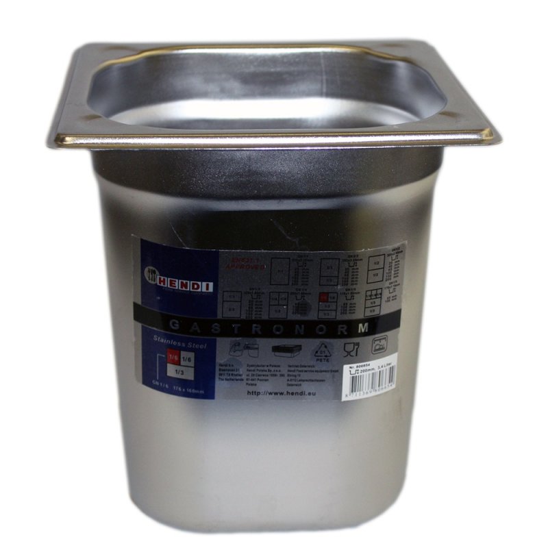 Contenitori Gastronorm HENDI 1/6 - In Polycarbonato, Lavabili In Lavastoviglie, Impilabili