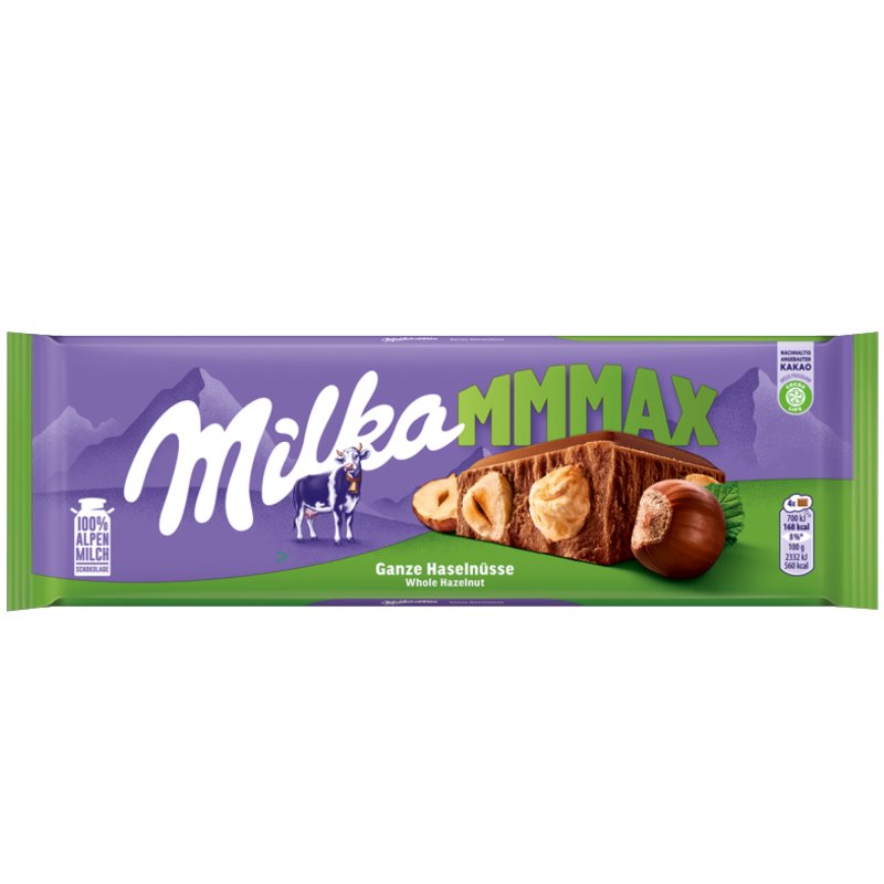 Milka Ganze Haselnuss Schokolade Großtafel (270g Tafel)