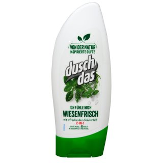 Duschdas 2in1 Duschgel & Shampoo Wiesenfrisch (250ml Flasche)