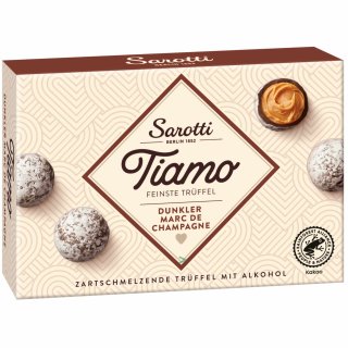 Sarotti Tiamo Trüffel Praline Dunkler Marc de Champagner (125g Packung)
