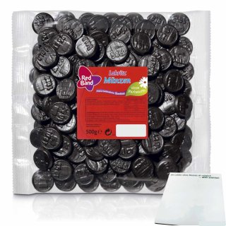 Red Band Lakritz Münzen (500g Beutel) + usy Block