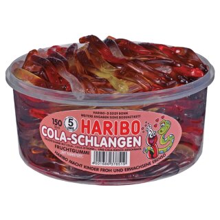 Haribo Cola Schlangen (1,05kg Runddose, 150Stk)