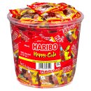 Haribo Happy Cola Gummibärchen Cola-Fläschchen 100 Minibeutel (1kg Dose)