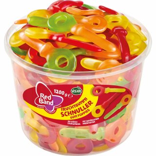 Red Band Fruchtgummi Schnuller Gum Foppies (100Stk 1200g Runddose)