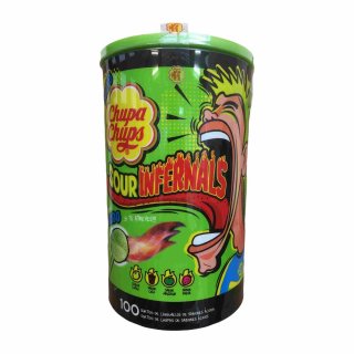 Chupa Chups Sour Infernals Lutscher (950g Packung, 100St)