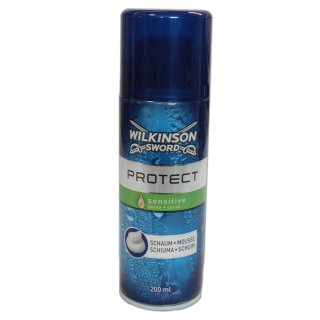 Wilkinson Protect Sensitive Rasierschaum (1x200ml Flasche)
