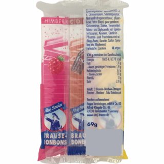 Frigeo Brause-Bonbons Stangen 3er (1x69g Beutel)