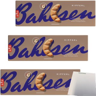 Bahlsen Kipferl mit feinen Haselnüssen 3er Pack (3x125g Packung) + usy Block