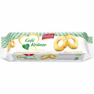 Coppenrath Cafe Kränze Mürbgebäck mit Hagelzucker (250g Packung)