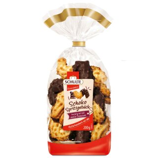 Schulte Schoko Spritzgebäck Zartbitter (1x200g Beutel)