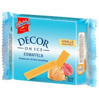 De Beukelaer DECOR on Ice Eiswaffeln Vanille Geschmack 2x10 Stück (50g)
