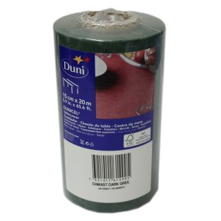 DUNI 161490 Tischläufer Damast grün 15cm x 20m ( 1 Rollen)